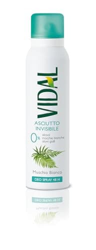 Image of Vidal - Invisible Dry Deodorant Spray, Alcohol-free, Dry Effect up to 48 hours, White Musk Fragrance, 150 ml