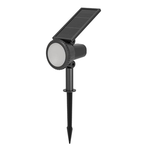 Image of Eglo LED Solar Garden lamp Sambuco, Outdoor Lighting with Ground Spike and Remote Control, Outside Path Light, Black Plastic, Warm White, RGB, IP44