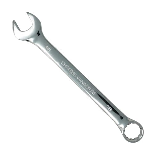 Image of Dapetz ® Open Ended Spanner 18mm Combination Open Ring Spanner or Fixed Head Spanner Repairing Tool for Use Under Narrow Space Silver Wrench