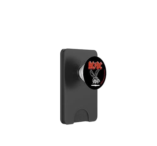 Image of AC/DC Fly On The Wall World Tour 1985 White Lineart PopSockets PopWallet for MagSafe