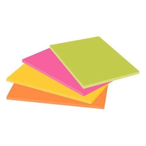 Image of Post-it® Sticky Notes Super Sticky Meeting Notes 152 x 101 mm Assorted 45 Sheets (4 Blocks) You will receive 1 Pack of 4 Pads