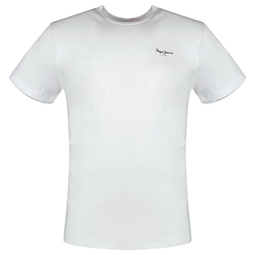 Image of PEPE JEANS Mens Original Basic 3 N T-Shirt, White (White), M UK