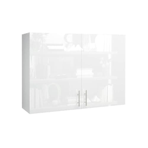 Image of JD Greta 1000mm Kitchen Wall Cabinet with Door – Wall Unit – White Gloss – Modern Storage Cupboard