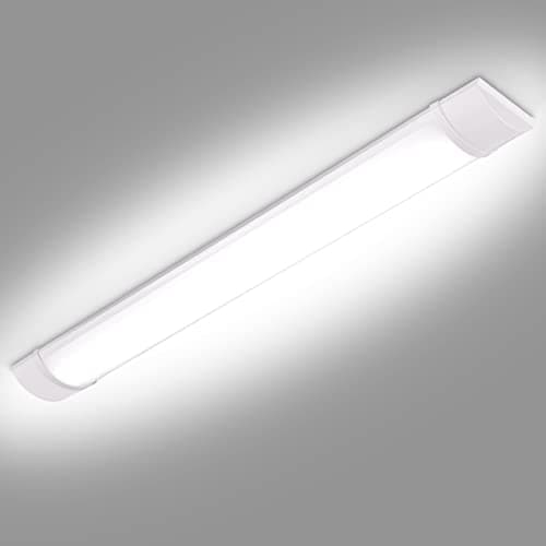 Image of Bellanny 40W LED Batten Light, 4ft 120cm 4800LM 6500K Cool White LED Tube Light, Low Profile Wall or Ceiling Surface Mounted Fitting for Ceiling of Home, Office, Workshop & Garage Lighting