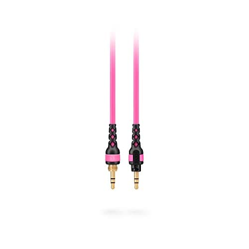 Image of RØDE NTH-Cable for NTH-100 Headphones, 1.2m / 4ft Long, 3.5mm Male to Male Audio Cable With ¼-inch Adaptor Included (Pink)