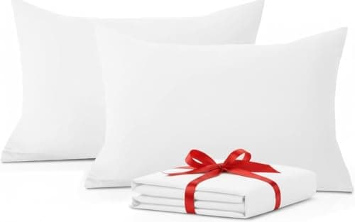 Image of Moonlight Bedding Pillow Cases 2 Pack – White Pillowcases Envelope Closure Super Soft Brushed Microfiber Standard House Wife Pillow Covers, (50 X 75 CM)