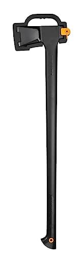 Image of Fiskars Splitting Axe XL, Solid, With protective cover, Non-stick coated, Steel/Plastic and Glass fibre handle, Black/Orange, A26, Length: 92 cm, 2.6 kg, 1052043