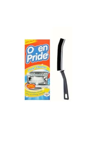 Image of 1 x O/en Ⓟride | Oven Cleaner - 500ml Complete Oven Cleaning Kit with Safety Gloves & Cleaning Bag - Cleans First Time - Oven Cleaner Heavy Duty - Degreases Oven Without Scrubbing + (crevice brush)