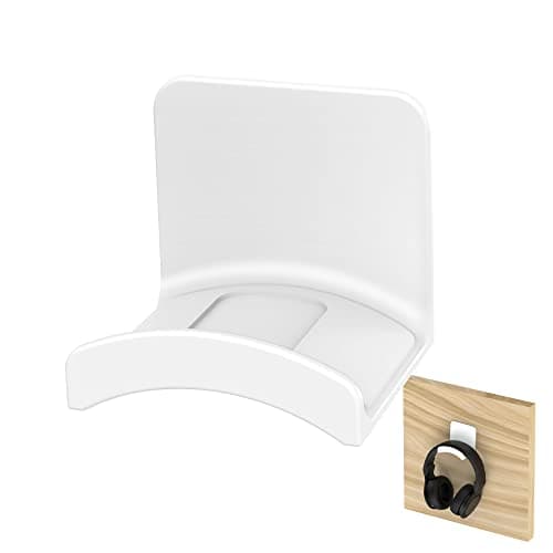 Image of Headphone Mount Hanger Holder - Cozycase Strong Adhesive Headset Hook Stand for Gaming Headphone & Controller up to 2.2lb,White