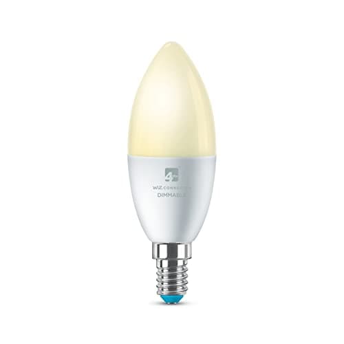 Image of 4lite Smart C37 E14 Clear Filament Candle LED Bulb (5W) Dimmable 470Lm 2700 White, Wi-Fi/Bluetooth Controlled with Screw Fitting - 4l1/8048