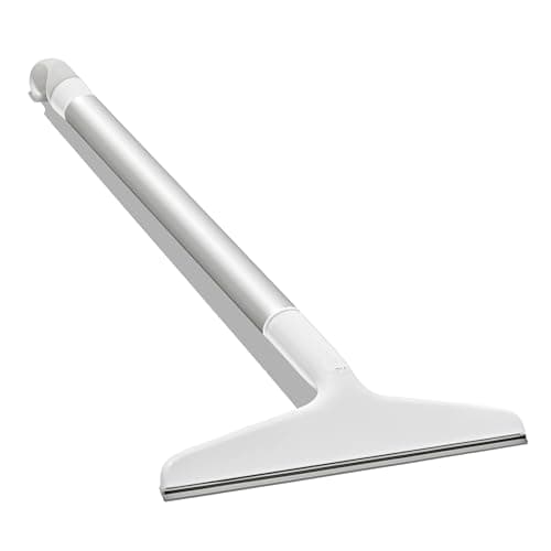 Image of OXO Good Grips Aluminum Extendable Squeegee – Rust-Free Telescopic Handle with Flexible Silicone Blade – Streak-Free Drying for Shower Glass, Mirrors & Windows – 360° Hook for Hanging