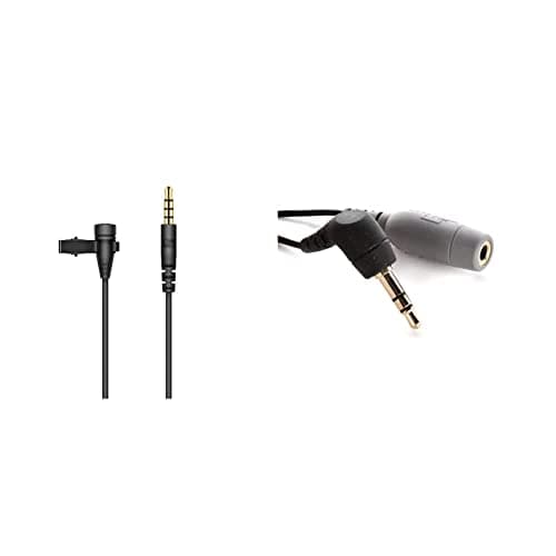 Image of Sennheiser XS Lav, Omnidirectional Clip-On Lavalier Microphone with 3.5mm TRRS Connector for Mobile & PCs, 509260 & RØDE SC3 3.5mm TRRS to TRS Adaptor, Modem