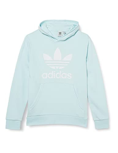 Image of adidas Originals Kids' Trefoil Hoodie, Almost Blue/White, X-Small