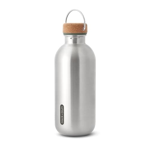 Image of BLACK + BLUM Steel Water Bottle - Stylish Leak Proof Drinking Flask with Carry Loop - BPA Free Drinks Bottle for Everyday Use - Olive, 600ml