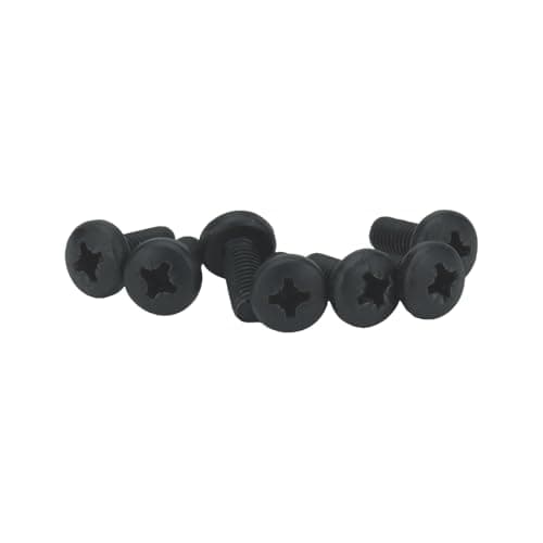 Image of M5 (5mm x 12mm) Pozi Pan Head Machine Screws - Black Plated Steel (Pack of 20)