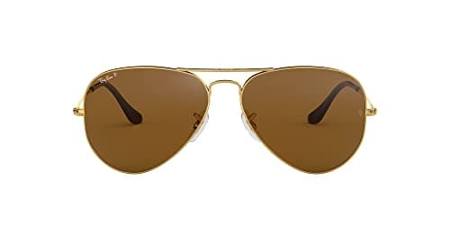 Image of Ray-Ban Unisex Aviator Sunglasses, Gold (001/57), 62 mm UK