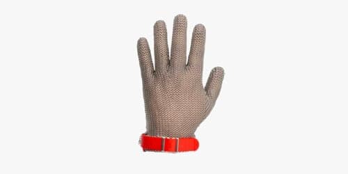 Image of Arcos Safety Gloves - Chainmail Glove Safety Glove - Stainless Steel Size M 10" - Grey Color