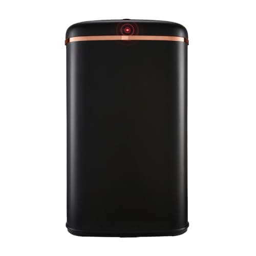 Image of Tower T838010BLK Cavaletto Square Sensor Bin, 58L, Black and Rose Gold