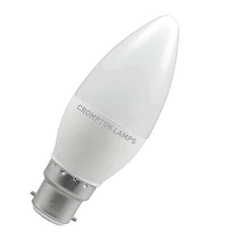 Image of Crompton Lamps LED Candle 5.5W BC-B22d (40W Equivalent) 4000K Cool White Opal 470lm BC Bayonet B22 Frosted Light Bulb