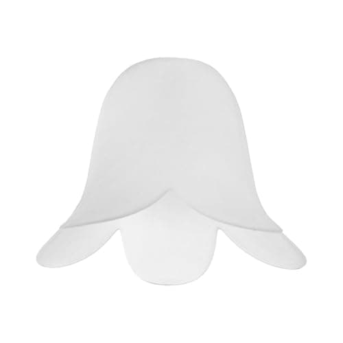 Image of Set of 3 - Frosted White Glass Flower Petal Replacement Shades