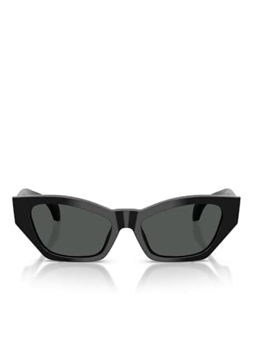 Image of Versace Woman Sunglasses Havana Tortoise Frame, Dark Grey Lenses, 53MM, Black, 53 mm