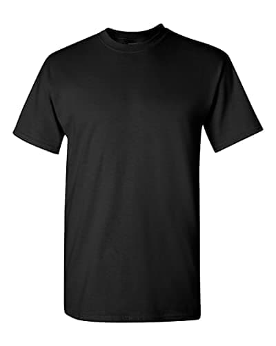 Image of Gildan 5000 Men's Short Sleeve Heavy Cotton T-Shirt Tee, (Black), XXL