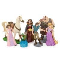 Image of Disney Store Official Tangled Deluxe Figurine Playset, Rapunzel, Flynn Rider, Maximus, Pascal, Mother Gothel, and a Stabbington Brother, 8 Piece Toy Figure Set, For Ages 3+