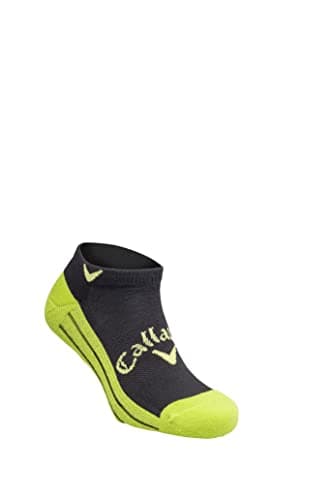 Image of Callaway Men's 2022 Men's Tour Cotton Crew Socks, Black/Lime, 6.5-9 UK