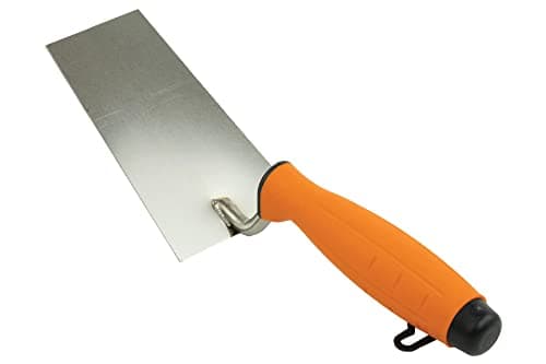 Image of Stainless Steel Bucket Trowel, "Tytan" 130mm, Rubber Handle