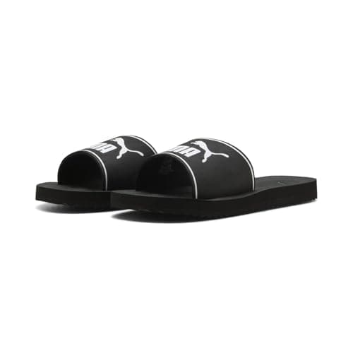 Image of PUMA Unisex PURECAT 2.0 Slide Sandal, Black White, 8 UK