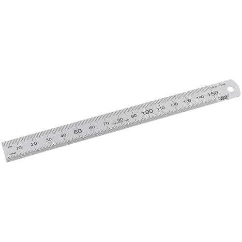 Image of Draper Expert 150mm Stainless Steel Rule | 6" Precision Metal Ruler for Cutting | 22670