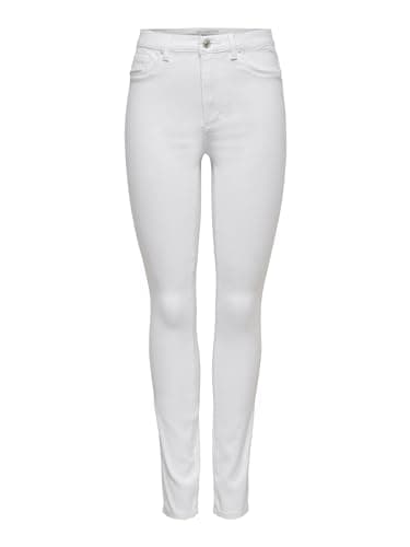 Image of ONLY Women's Royal Hw Skinny Fit Jeans, White (White), L 30L UK