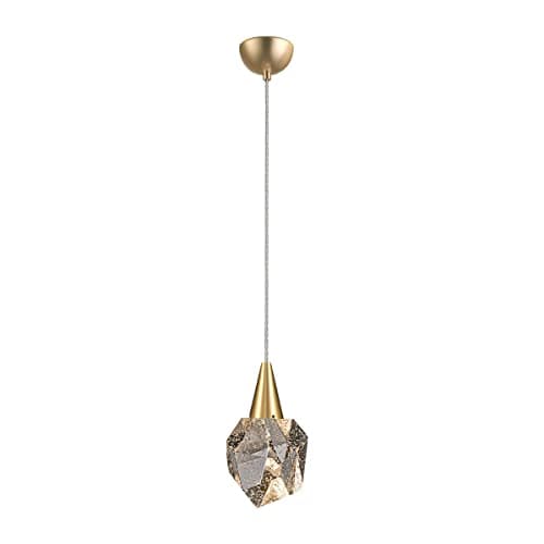 Image of Schuller Aquaria Integrated Led Pendant Ceiling Light Matt Gold, Transparent 3000K 450Lm