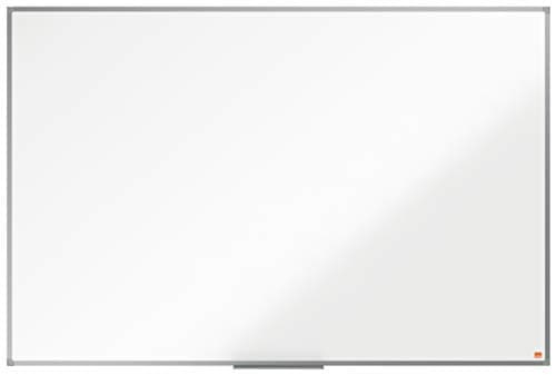 Image of Nobo Non-Magnetic Melamine Whiteboard, 1500 x 1000mm, Aluminium Trim, Corner Wall Mounting, Includes Whiteboard Pen Tray, Essence Range, 150 x 100cm, White, 1915207