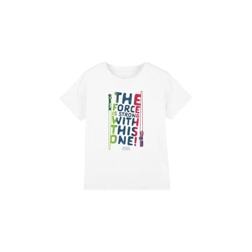 Image of Star Wars Force is Strong Unisex Kids T Shirt, White, 3-4 Years