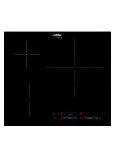 Image of Zanussi ZITN634K Induction Hob, 3 Zones, Pause, Timer, Automatic Heating, Minute Display, Safety Lock, Acoustic Alarm, Slider, Black, 60cm