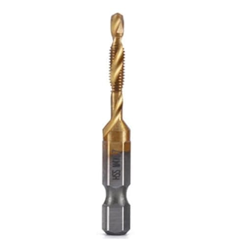 Image of Akfldms M4x0.7mm Hex Shank Titanium Plated HSS Screw Thread Metric Tap Drill Bits Screw Machine Compound Tap Open Chamfer Tool