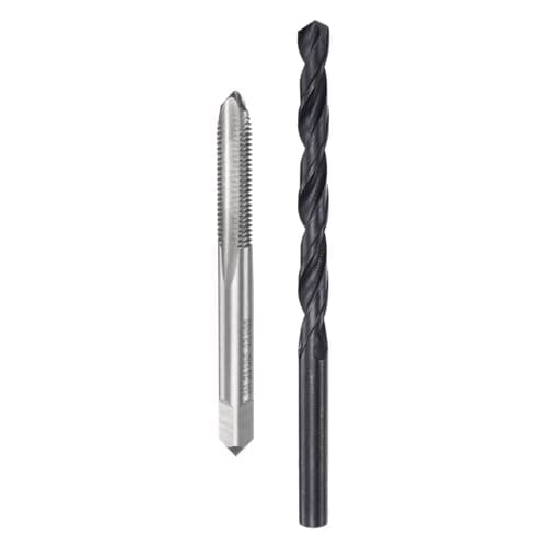 Image of sourcing map Tap and Drill Bit Set, 1/4-28 UNF Thread Tap & 7/32" Black Oxide Twist Drill Bit, Straight Flute Tap Tapping Threading Repair Tool Kit