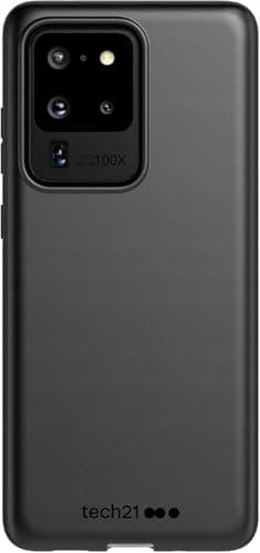 Image of tech21 Studio Colour for Samsung Galaxy S20 Ultra 2.4 Meter Drop Protection with Antimicrobial Properties and Plant-based Materials - Back To Black