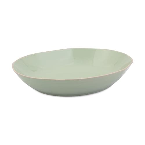 Image of Jamie Oliver Big Love Bowl, Green Organic Shape, Made from Speckled Stoneware, Deep Rustic Bowl for Curries, Salads, Dishwasher, Microwave, Oven-Safe, 39x32CM