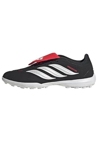 Image of adidas Unisex Predator League Fold-Over Tongue Turf Football Shoes, core Black/FTWR White/Lucid red, 10 UK