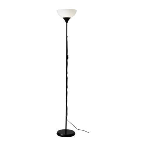 Image of IKEA NOT Tall Black Floor Lamp Single Uplighter