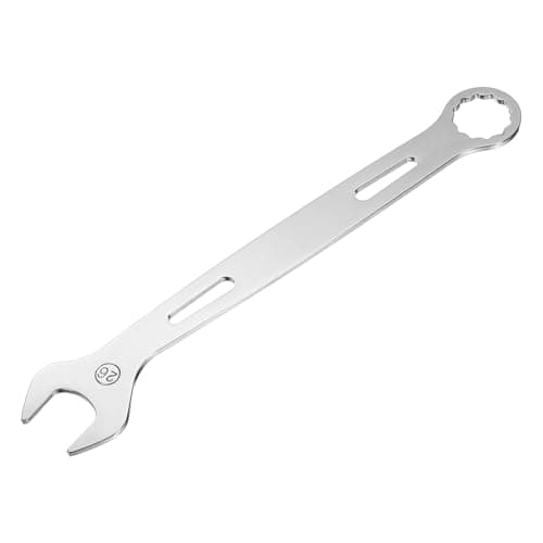 Image of sourcing map Combination Wrench 26mm Metric Super Thin 12-Point Box and Open End Chrome Vanadium Steel Double Ended Spanner Tool for Automotive Furniture Machinery DIY Repair, Silver