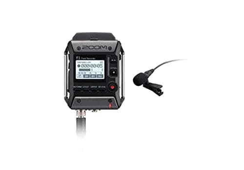 Image of ZOOM F1-LP Field Recorder with Lavalier Microphone - Professional Audio Recorder for Film, Podcast & Interviews - EU Version - Black