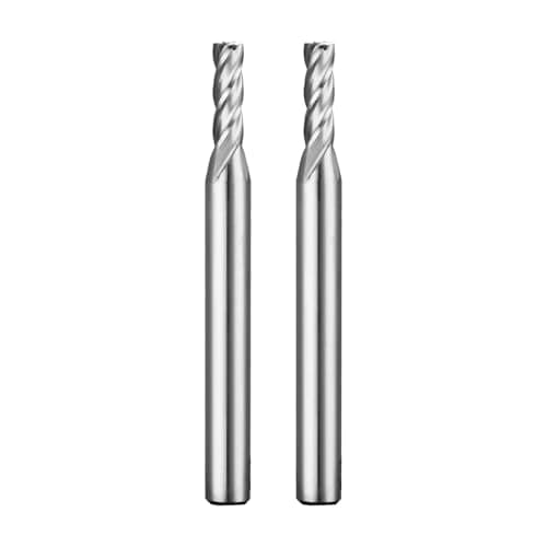 Image of 11mm 2pcs, 4 Flute HSS Straight Shank End Mill Cutter, for Aluminum Copper Metal Wood Plastic, Excellent ChipRemoval, Center Cutting, Slot & Keyway Milling DRINYOUNG(4-Flute, 11mm 2pcs)