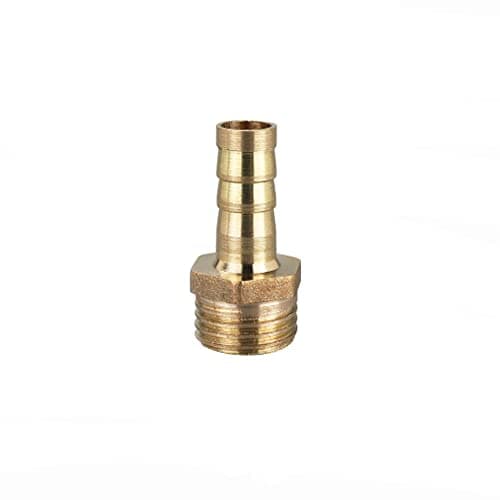 Image of TopHomer BSP Hose Connector Brass Pipe Fitting 12mm Barb x G1/2 Male, Hose Barb Tail Male BSP Thread Connector Joint Copper Coupler Adapter
