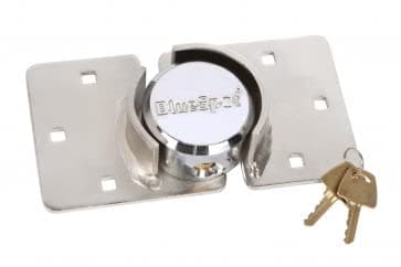 Image of The Urban Company Hasp + Lock Set Shackless Padlock Works Van Truck Tools Security Shed Security
