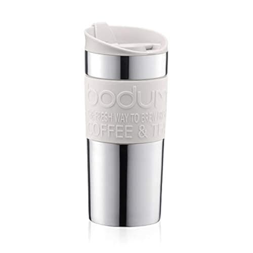 Image of Bodum 11068-913 Vacuum Travel Mug, Off White, 0.35 L - Small, 1 Count (Pack of 1)