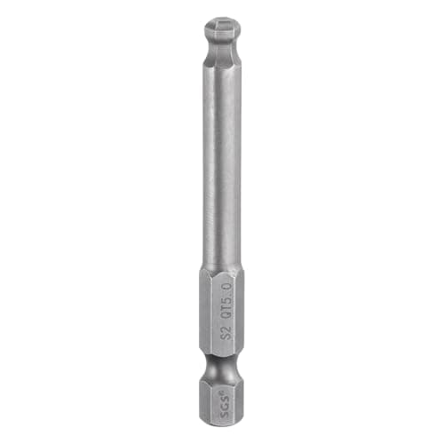 Image of sourcing map Ball End Hex Screwdriver Bit 5mm (H5.0) Tip 1/4" Hex Shank 65mm (2.56") Long Magnetic Ball Head Bits Industrial Grade S2 Steel Metric Screw Driver Bit