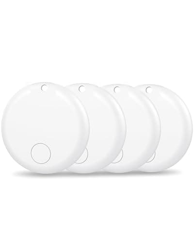 Image of Air Tags-Android Smart Tag, Bluetooth Tracker, Compatible with Google's ‘Find My Device’ App (Android Only) for Keys, Luggage, Backpacks, Purses, and Other Items (White, 4 Pack)
